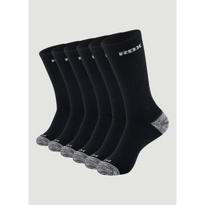 RBX Active Men's Crew Socks 6 Pack, Cotton Blend Moisture Wicking Athletic Crew Sock with Cushioned Footbed - 1 of 4