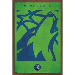 Trends International NBA Minnesota Timberwolves - Logo 25 Framed Wall Poster Prints - 1 of 4