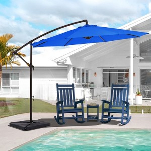 Hyleory Beeram 10FT Round Cantilever Umbrella with Counterweight - 1 of 4