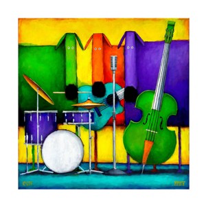 Trademark Fine Art -Daniel Patrick Kessler 'Jam Dogs' Canvas Art - 1 of 4