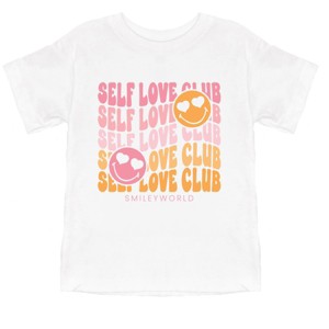 The Juniper Shop SmileyWorld Self Love Club Wave Toddler Short Sleeve Tee - 1 of 4
