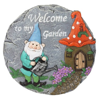 Welcome to My Garden Gnome Stone - Exhart