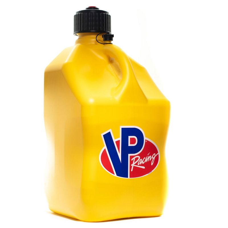 VP Racing 5.5 Gal Motorsport Racing Liquid Container Utility Jug Can with Contoured Handle, Multipurpose Cap and Rubber Gaskets, Yellow (2 Pack), 2 of 7