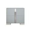 Bella Depot 23.3'' Nightstand with Metal Foot, Mirrored Bedside Table with 2 Drawers for Bedroom, Living Room - 4 of 4