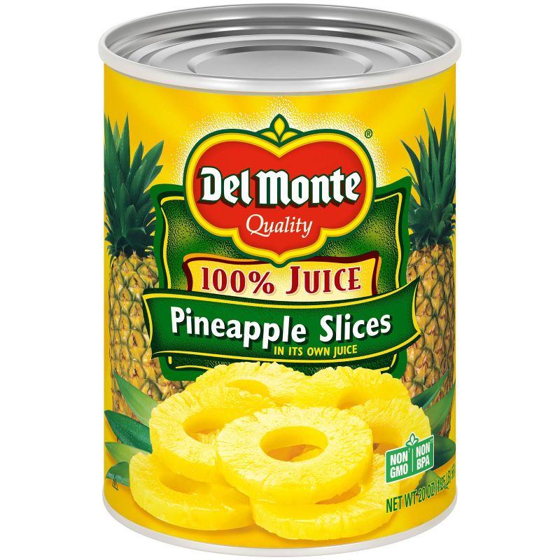 Del Monte Pineapple Slices in 100% Juice 20oz, 1 of 6