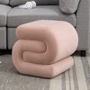 GDFStudio Mina Velvet S-Shape Upholstered Ottoman/Footstool - 2 of 4