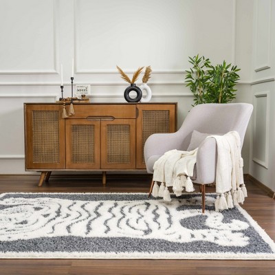 Hauteloom Zane Charcoal Tibetan Tiger Area Rug