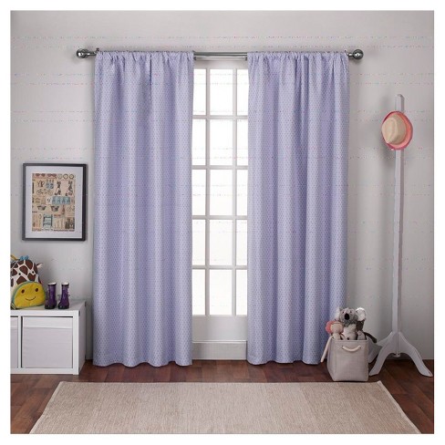 Polka Dot Blackout Curtain Panel Set Lilac 54 X108 Exclusive