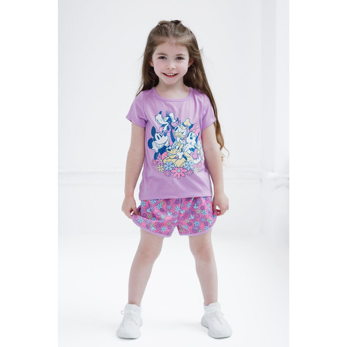 Disney Toddler Girls' T-Shirt and French Terry Dolphin Shorts Set - thumbnail 7