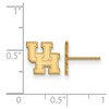 Black Bow Jewelry 10k Yellow Gold Houston Cougars NCAA Post Earrings - 2 of 3