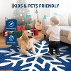 Christmas Round Snowflake Pattern Rug, Washable Non Slip Low Pile Stain Resistant Carpet for Living Room Bedroom Dining Room Classroom Office Nursery - 4 of 4