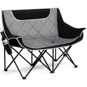 VINGLI Oversized Double Camping Chair for Adult，Loveseat Camping Chairs 2 Person Heavy Duty Lawn Chairs with Cup Hold for Beach/Outdoor - 1 of 4
