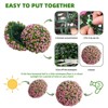 Artificial Topiary Balls Set of 2, Flower Topiary Balls Decorative Balls for Outdoor and Indoor, Wedding Decoration - 4 of 4