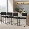 Tangkula Set of 4 Counter Height Bar Stools 26" Counter Stools w/ Metal Frame & Footrest - 2 of 4