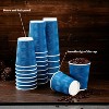 Attop 120 Pack, 12 oz Disposable Paper Coffee Cups Insulated, Corrugated Kraft Ripple Wall Cup for Hot Beverage or Cold Drinks (Navy) - 4 of 4