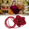 Unique Bargains Satin Rose Flower Adjustable Waist Belt 1 Pc - 4 of 4