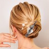 Unique Bargains Women's Metal Long Duckbill Hair Clips Gray Light Coffee 5.31"x1.57"x1.18" 2 Pcs - 2 of 4