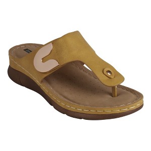GC Shoes Sam Hardware Comfort Slide Flat Sandals - 1 of 4