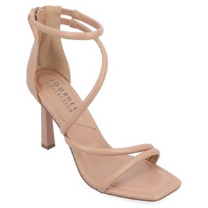 Journee Collection Womens Marza Mid Heel Open Toe Pumps - 1 of 4