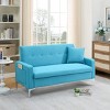 NicBex 57.1 Inch Storage Couch Loveseat Sofa with Metal Legs for Living Room,Small Space,Office,Apartment - 2 of 4