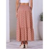 INSPIRE CHIC Women's Summer Smocked Waist Flowy Floral Maxi Skirts - 4 of 4