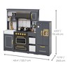 Play Kitchen for Kids – Teamson Little Chef Colonie Wooden Kitchen Playset with Ice Dispenser, Magnetic Fridge & Accessories, Gray - 3 of 4