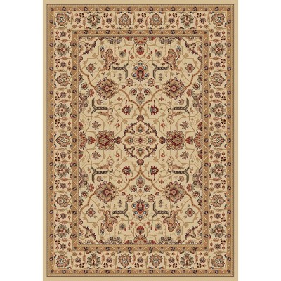 Creme Elegance Synthetic Hand-Knotted Area Rug, 5'3"x7'6"