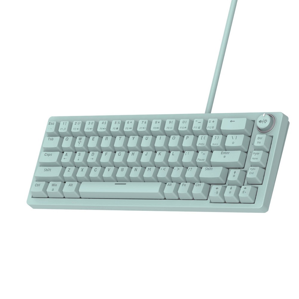 North Base Computer Keyboard - Blue: Compact Mechanical USB-A with Backlit Keys, 60% Layout