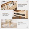ELECWISH Small Vanity Table with Mirror and Chair - 2 of 4
