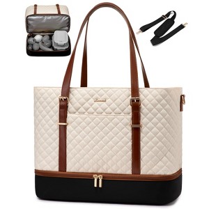 Lunch Tote Bag for Women, 15.Inch Laptop Work Bag With Lunch Compartment & Large Cup Holde - 1 of 4