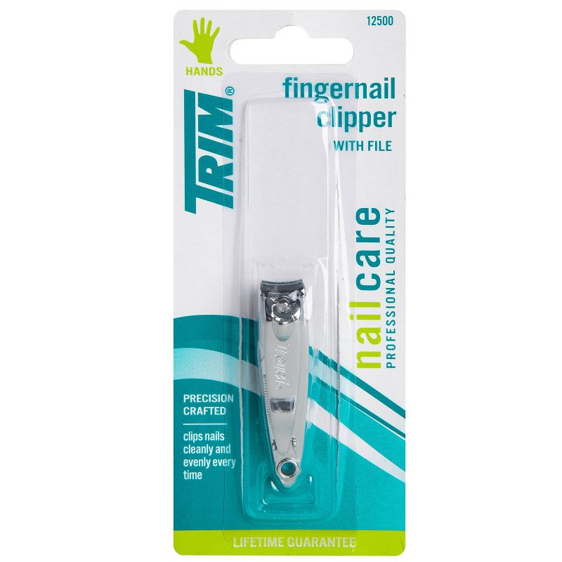 Trim Quality Steel Fingernail Clipper with File, 1 of 8