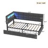 KTMBDW Twin Size Upholstered Daybed with 2 Storage Drawers and Charging Station,Day Bed Frame with LED Lights & Storage Headboard,No Box-Spring Needed - 4 of 4