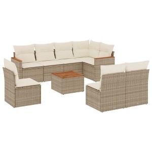 vidaXL Garden Sofa Set Beige - 1 of 4