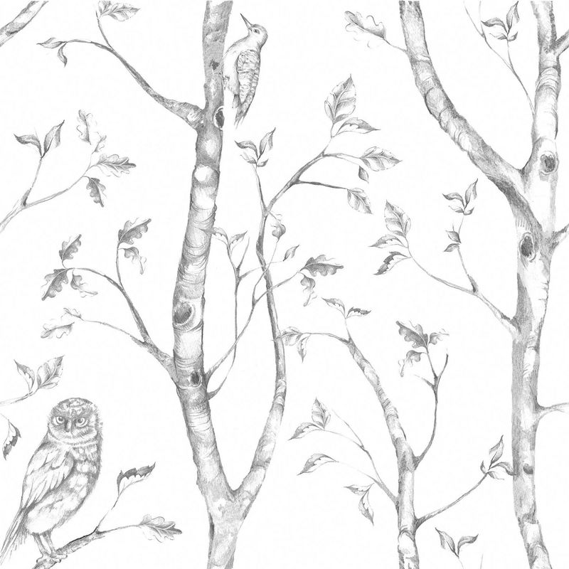 NuWallpaper Woods Peel &#38; Stick Wallpaper Gray, 1 of 9