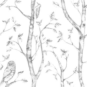 NuWallpaper Woods Peel & Stick Wallpaper Gray