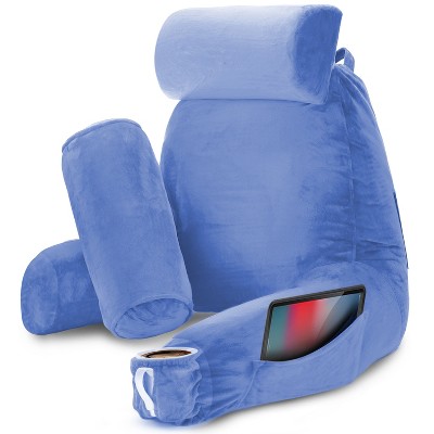 Nestl Memory Foam Reading Pillow, Reading & Bed Rest Pillow, Back Pillow with Pockets