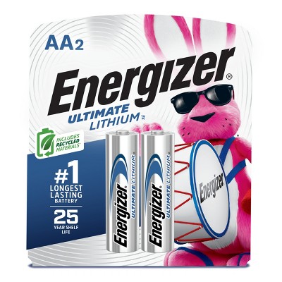 Energizer Ultimate Lithium AA Batteries &#8211; 2pk Lithium Battery