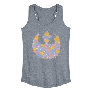 Women's - Star Wars - Rebel Flower Logo Graphic Racerback Tank - 1 of 4