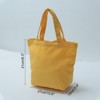 Unique Bargains Cotton Sturdy Reusable Mini Lunch Canvas Tote Bag with Handles 1 Pc - 2 of 4