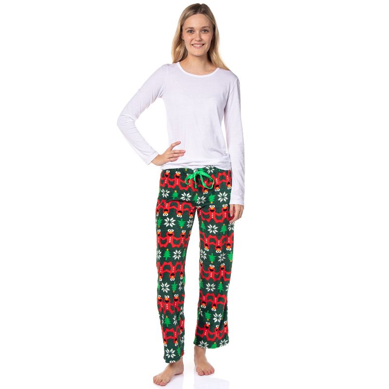 Sesame Street Womens' Elmo Ugly Christmas Sweater Pajama Lounge Pants, 2 of 5