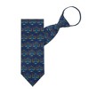 Jacob Alexander Men's Menorah and Star of David Pre-Tied Zipper Necktie - Navy - 2 of 4