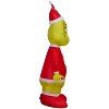 Gemmy Christmas Airblown Inflatable Grinch as Santa 4FT Dr. Seuss , 4 ft Tall, Green - 3 of 4