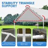 BestMassage Carport Canopy Tent Heavy Duty Car Port Waterproof Party Tent, White - 4 of 4