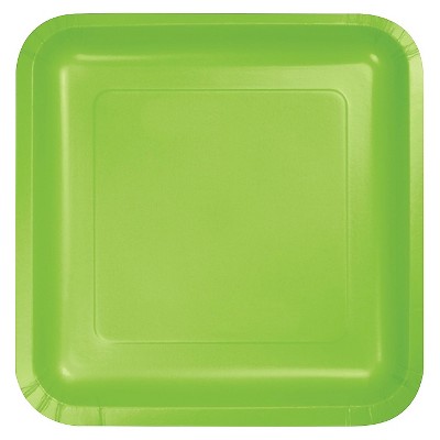 Fresh Lime Green 7" Dessert Plates - 18ct