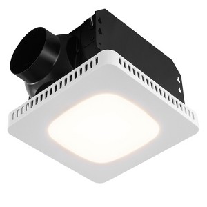 VEVOR Bathroom Exhaust Fan, 110 CFM High-Efficiency Ventilation, 1.5sones Low Noise Operation All-Copper Motor, Black - 1 of 4