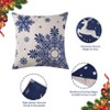Christmas Pillow Covers 18 x18 Set of 4 Farmhouse Decor Throw Pillow Covers Xmas Tree Hello Winter Holiday Decor Throw Cushion Case for Home Couch - 4 of 4