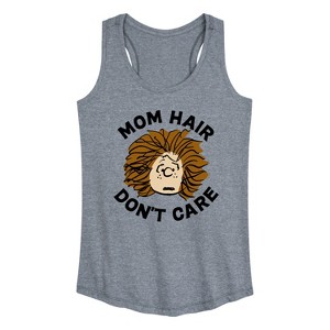 Women's - Peanuts - Mom Hair Dont Care Graphic Racerback Tank - 1 of 4