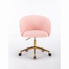PAGED Home Office Chair Modern Desk Chair with Smooth-Rolling Casters, Adjustable Vanity Chairs for Bedroom, Home Office - 2 of 4