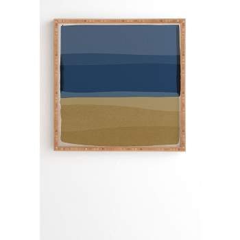 Orara Studio Modern Bamboo Framed Wall Art Blue/Brown - Deny Designs