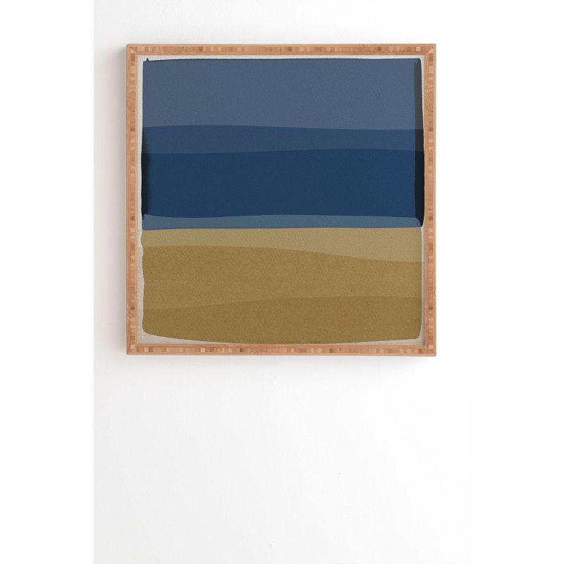 Orara Studio Modern Bamboo Framed Wall Art Blue/Brown - Deny Designs, 1 of 5